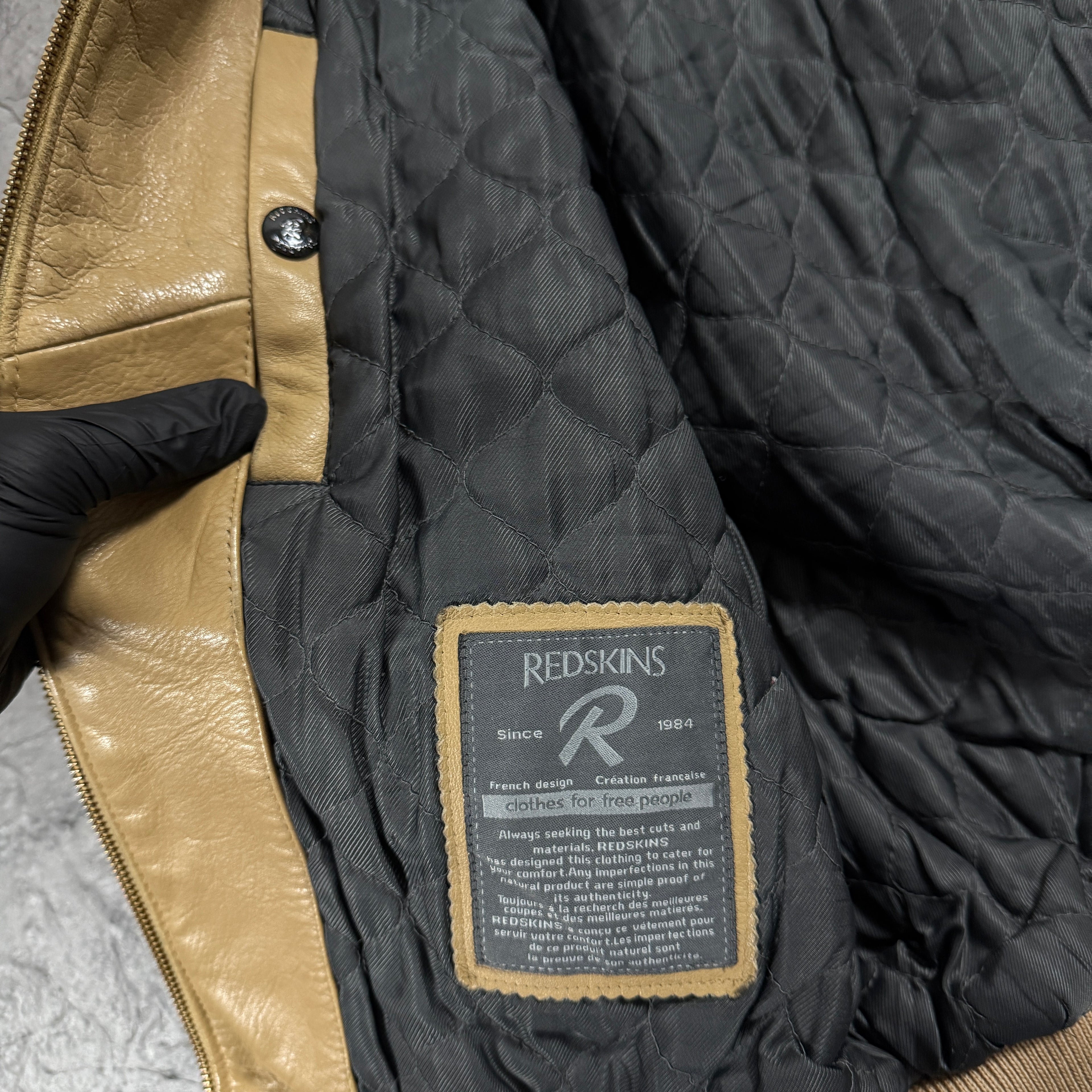 Vintage Redskins Lederjacke (L)