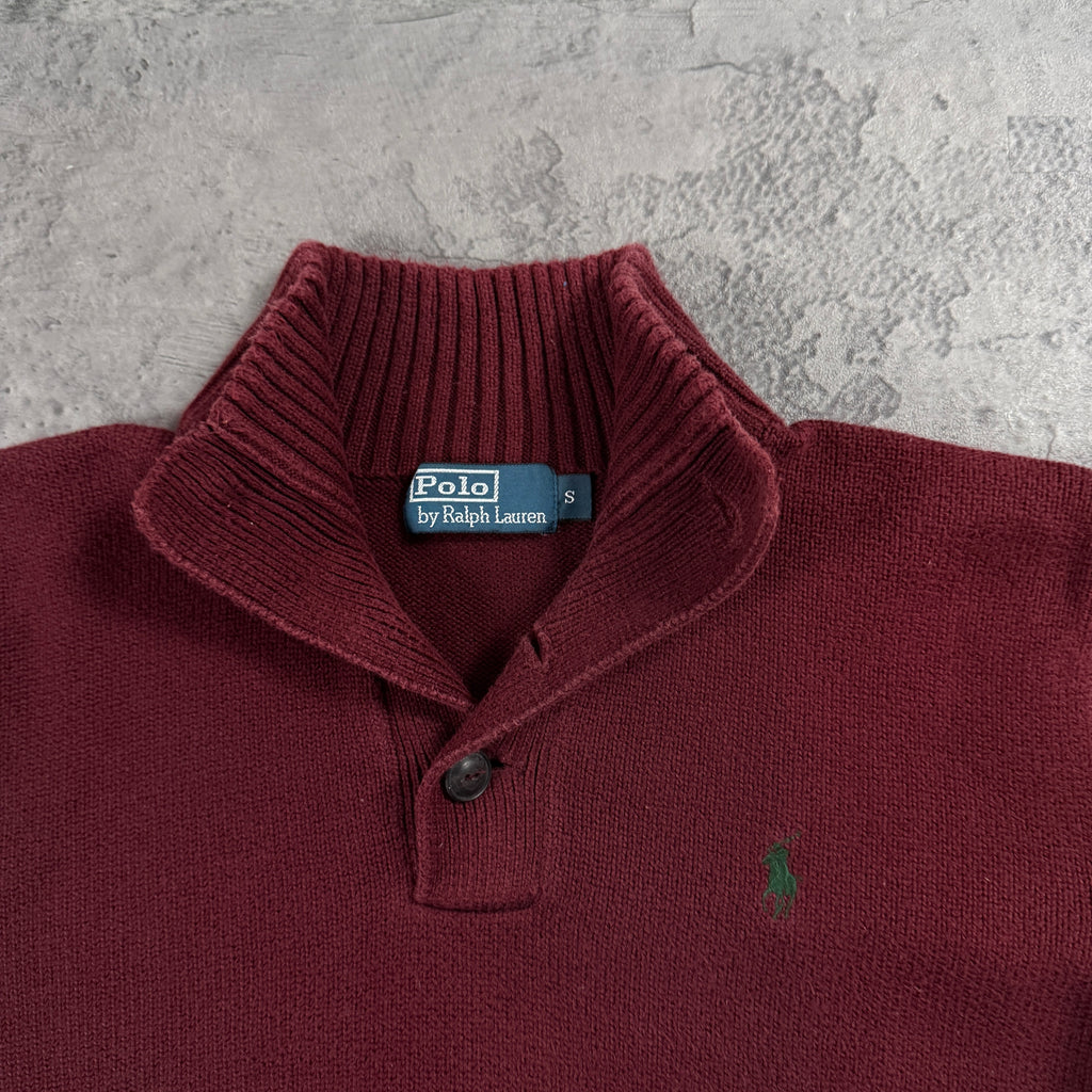 Vintage Ralph Lauren 1/4 Knopf Strickpullover (S)