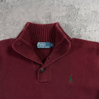 Vintage Ralph Lauren 1/4 Knopf Strickpullover (S)